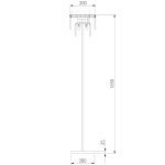 Торшер Eurosvet Elegante 01137/3 золото/прозрачный хрусталь Strotskis a060649