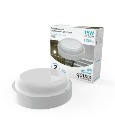 Настенно-потолочный светодиодный светильник Gauss Elementary 126411215-S