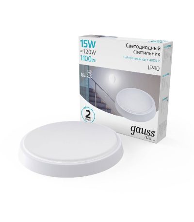 Настенно-потолочный светодиодный светильник Gauss Hall 193411215