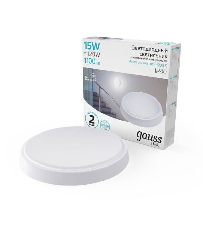 Настенно-потолочный светодиодный светильник Gauss Hall 193411215-S