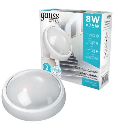 Настенно-потолочный светодиодный светильник Gauss Qplus 142411208-S