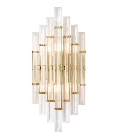 Настенный светильник Crystal Lux SARAGOSA AP2 BRASS/TRANSPARENTE