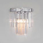 Настенный светильник Eurosvet Elegante 10130/1 хром/прозрачный хрусталь Strotskis a060645
