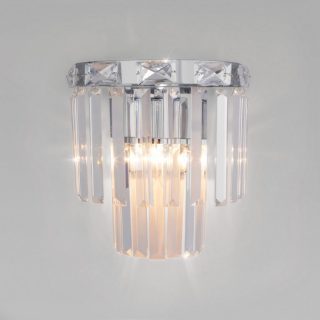 Настенный светильник Eurosvet Elegante 10130/1 хром/прозрачный хрусталь Strotskis a060645