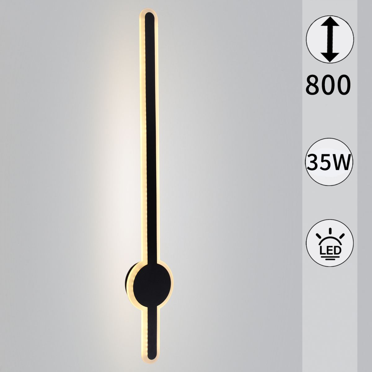 Настенный светильник Reluce 86230-9.2-001U LED35W BK Настенный светильник Reluce 86230-9.2-001U LED35W BK