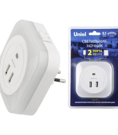 Настенный светодиодный светильник Uniel DTL-321 White/Sensor/2USB UL-00007348
