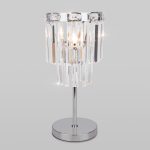 Настольная лампа Eurosvet Elegante 01136/1 хром/прозрачный хрусталь Strotskis a060647