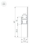 Алюминиевый профиль Arlight ARH-PLINTUS-FANTOM-2000 BLACK 038550