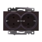 Розетка 2-местная с защитной шторкой Stekker Катрин GLS16-7114-04 49030