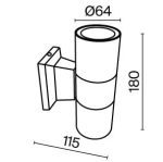 Уличный настенный светильник Maytoni Bowery O574WL-02W