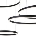 Подвесная люстра Indigo Galass 14001/4P Black V000034L