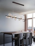 Подвесная люстра Delight Collection Art Deco Bubble KG1233P-10 black/clear