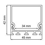 Профиль накладной Feron CAB268 48149