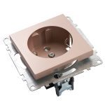 Розетка 1-местная с/з с защитной шторкой Stekker Катрин 39596