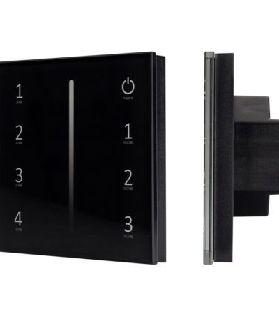 Панель Arlight Sens Smart-P17-Dim Black (230V, 4 зоны, 2.4G) 028129