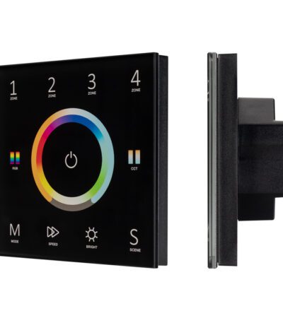 Панель Arlight Sens Smart-P67-Multi Black (230V, 4 зоны, 2.4G) 028322