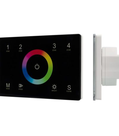 Панель Arlight Sens Smart-P83-RGB Black (230V, 4 зоны, 2.4G) 028403