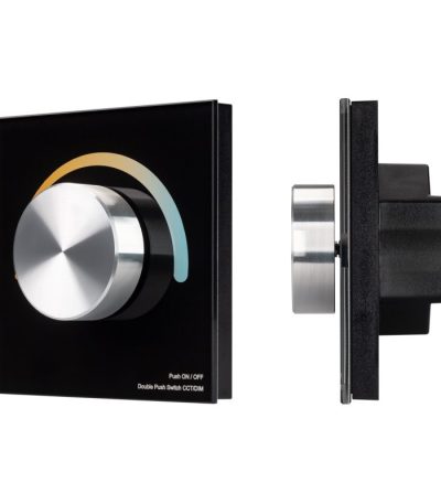 Панель Arlight Smart-P20-Mix-G-IN Black (12-24V, 4x3A, Rotary, 2.4G) 033762