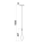 Подвесной светильник Delight Collection P98066-1 antique brass