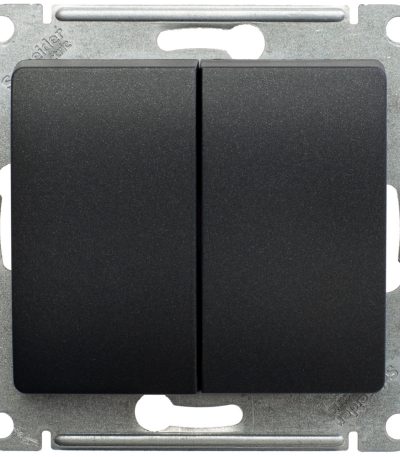 Переключатель 2-клавишный, сх.6, 10АХ Systeme Electric Glossa Антрацит GSL000765