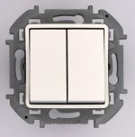 Переключатель двухклавишный Legrand Inspiria 673655