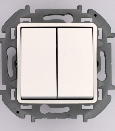Переключатель двухклавишный Legrand Inspiria 673655