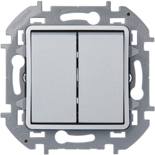 Переключатель двухклавишный Legrand Inspiria 673657