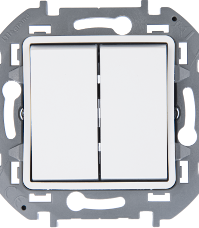 Переключатель двухклавишный Legrand Inspiria 673665