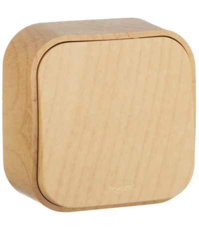 Переключатель одноклавишный на 2 направления Legrand Quteo 10A 250V дерево 782264