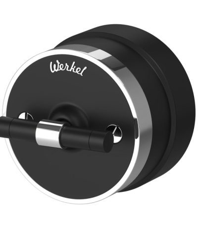 Переключатель одноклавишный Werkel Vintage черный матовый/хром W5812051 4690389174032