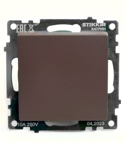 Переключатель перекрестный 1-клавишный Stekker GLS10-7110-04 Катрин 49180