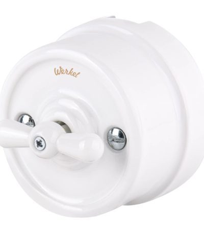 Переключатель Werkel одноклавишный Retro белый W5612001 4690389166709