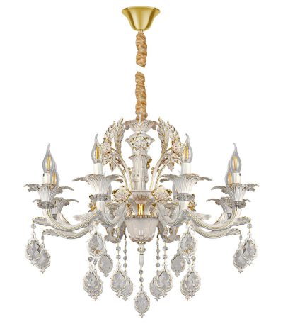 Подвесная люстра AM Group CLEOPATRA SP8 WH+GL