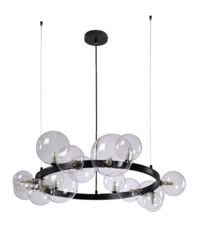 Подвесная люстра Crystal Lux Agata SP15 V2 Black/Transparente