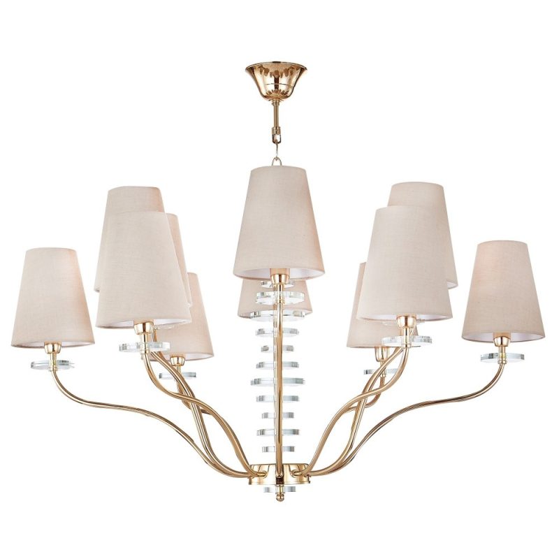 Подвесная люстра Crystal Lux ARMANDO SP6+6 GOLD Подвесная люстра Crystal Lux ARMANDO SP6+6 GOLD