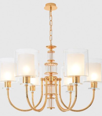 Подвесная люстра Crystal Lux ELENA SP6 GOLD