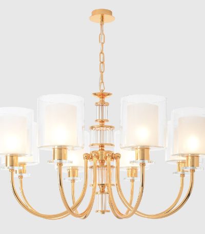 Подвесная люстра Crystal Lux ELENA SP8 GOLD