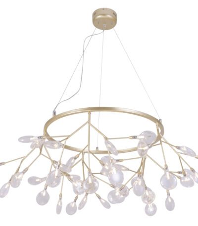 Подвесная люстра Crystal Lux Evita EVITA SP45 D GOLD/TRANSPARENT