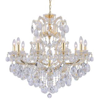 Подвесная люстра Crystal Lux Isabel SP11 Gold/Transparent