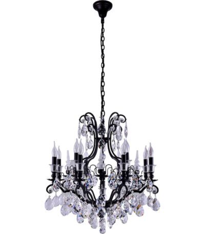 Подвесная люстра Crystal Lux Magnifico SP19 Black/Transparent