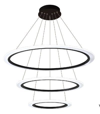 Подвесная люстра Crystal Lux MANZANA SP67W LED BLACK