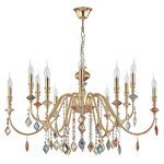 Подвесная люстра Crystal Lux MERCEDES SP6+6 GOLD/COLOR