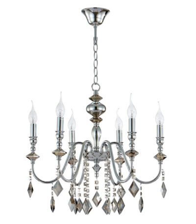 Подвесная люстра Crystal Lux MERCEDES SP6 CHROME/SMOKE