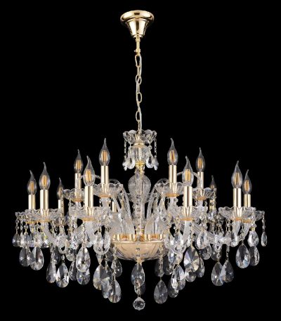 Подвесная люстра Crystal Lux MONICA SP10+5 GOLD