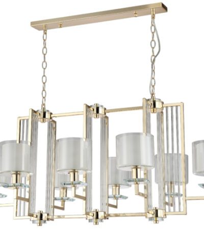 Подвесная люстра Crystal Lux Nicolas NICOLAS SP8 L1000 GOLD/WHITE