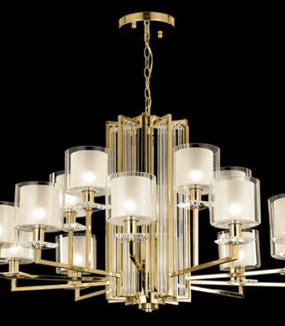 Подвесная люстра Crystal Lux Nicolas NICOLAS SP-PL10+5 GOLD/WHITE