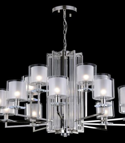 Подвесная люстра Crystal Lux Nicolas NICOLAS SP-PL10+5 NICKEL/WHITE