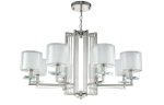 Подвесная люстра Crystal Lux Nicolas NICOLAS SP-PL8 NICKEL/WHITE