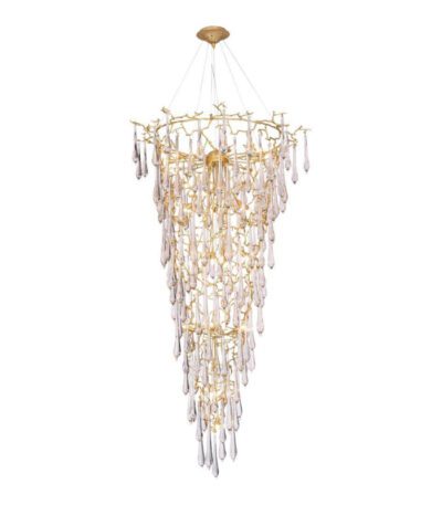Подвесная люстра Crystal Lux Reina SP34 D1200 Gold Pearl