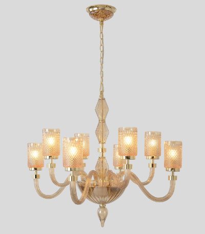 Подвесная люстра Crystal Lux SILVESTRO SP8 AMBER